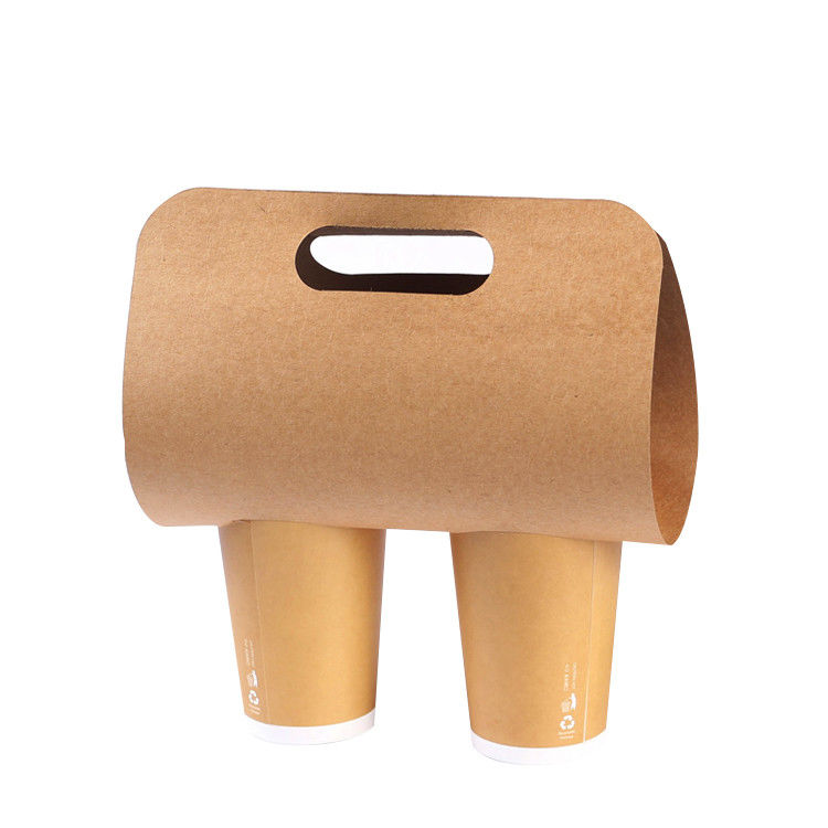 supporto di tazze asportabile del caffè della singola doppia tazza di 350g Kraft