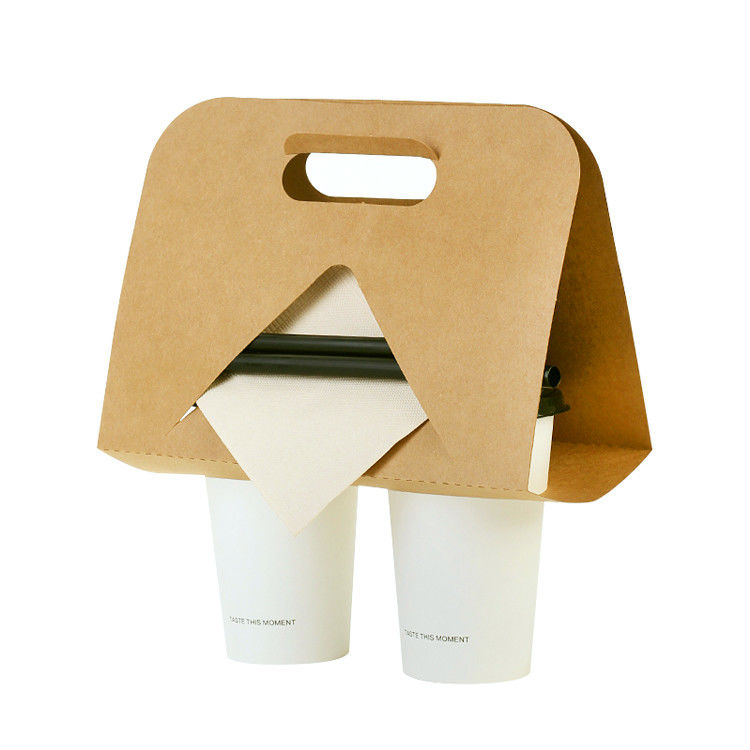 supporto di tazze asportabile del caffè della singola doppia tazza di 350g Kraft