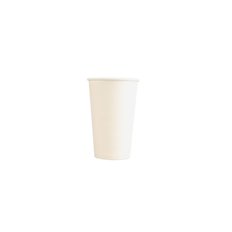 tazza di carta eliminabile del caffè macchiato a parete semplice inferiore di 12oz 60mm biodegradabile