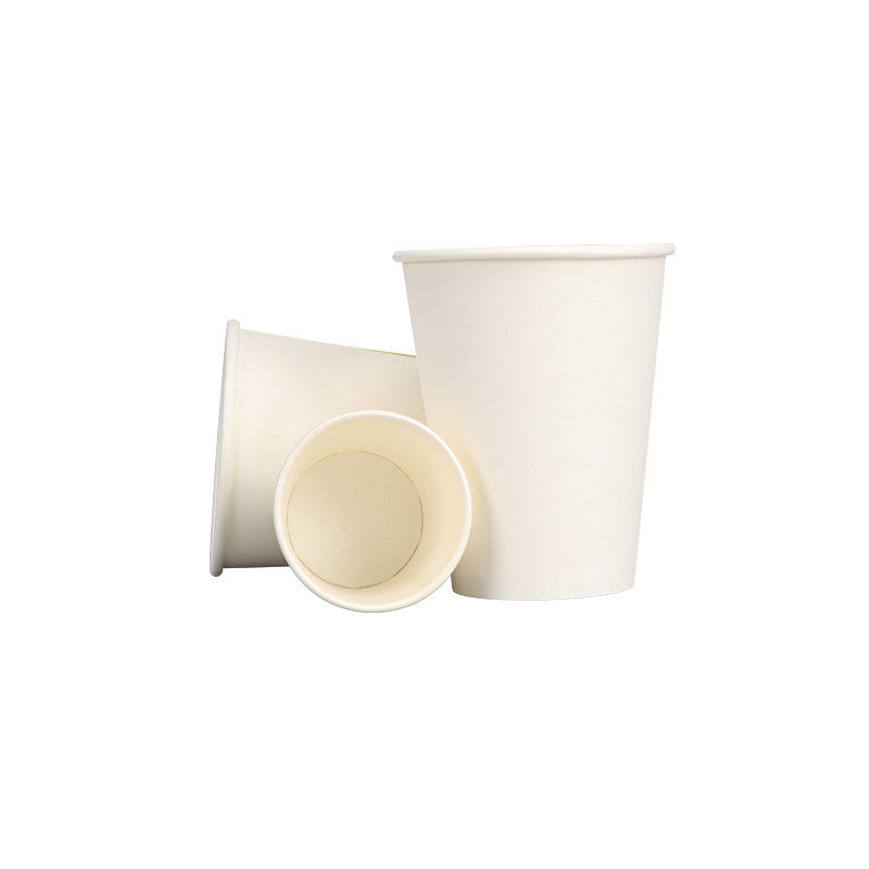 tazza di carta eliminabile del caffè macchiato a parete semplice inferiore di 12oz 60mm biodegradabile
