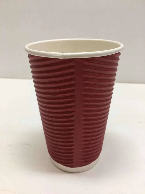 tazza di carta eliminabile del caffè dell'ondulazione 8oz biodegradabile