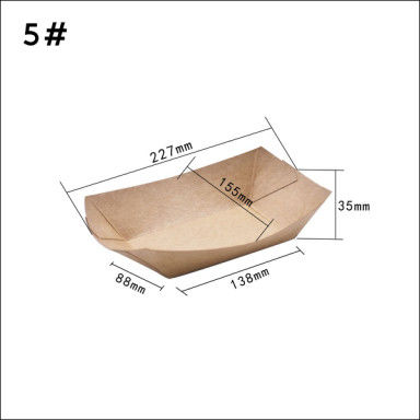 contenitore del crogiolo di carta kraft di 100 280 530ml per il fiore del riso del pollo
