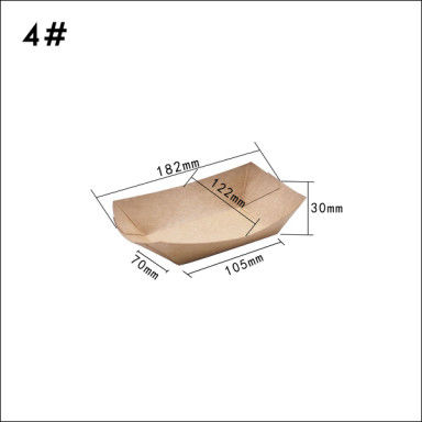 contenitore del crogiolo di carta kraft di 100 280 530ml per il fiore del riso del pollo