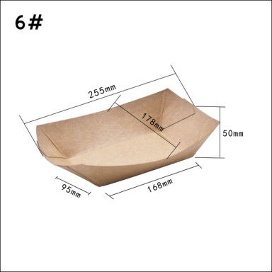 contenitore del crogiolo di carta kraft di 100 280 530ml per il fiore del riso del pollo