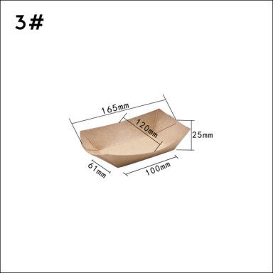 contenitore del crogiolo di carta kraft di 100 280 530ml per il fiore del riso del pollo