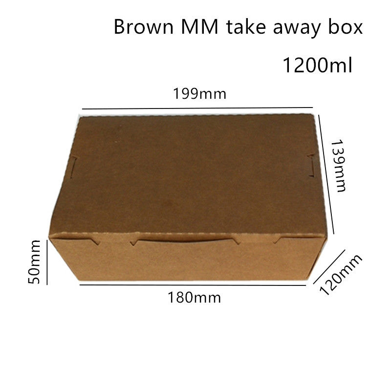 La carta kraft multiuso dei sushi porta via la scatola Microwavable
