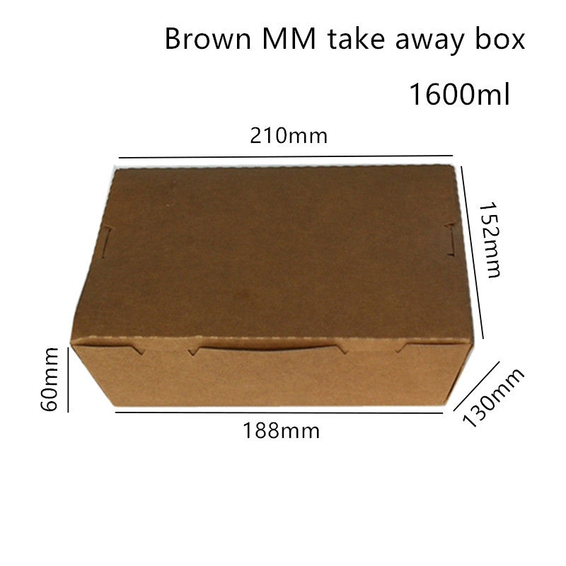 La carta kraft multiuso dei sushi porta via la scatola Microwavable