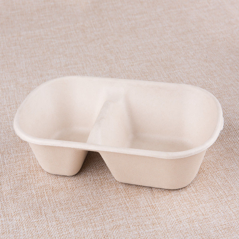 Scatola di pranzo di carta eliminabile di 5 compartimenti 500ml 700ml 850ml 1000ml