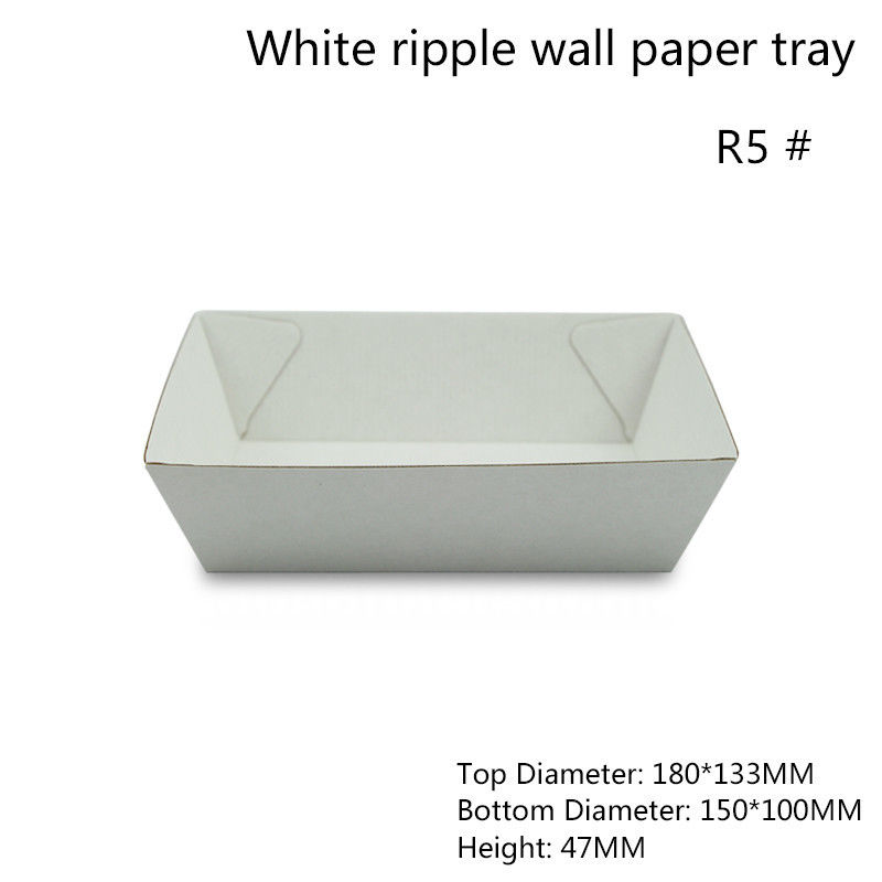 Alimento rettangolare di Libro Bianco che serve a Tray Height 47mm