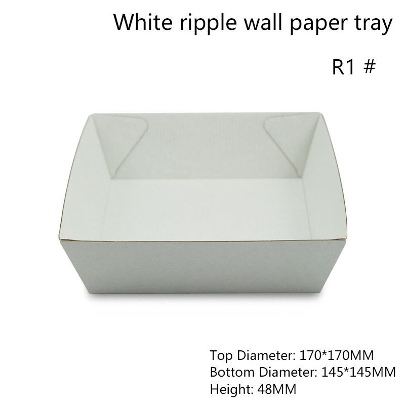 Alimento rettangolare di Libro Bianco che serve a Tray Height 47mm