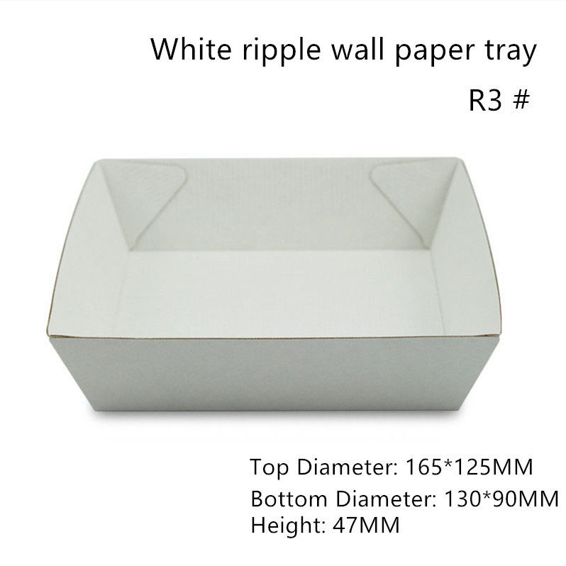 Alimento rettangolare di Libro Bianco che serve a Tray Height 47mm