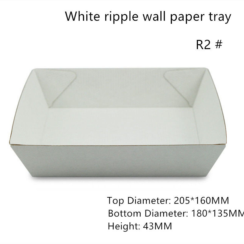 Alimento rettangolare di Libro Bianco che serve a Tray Height 47mm