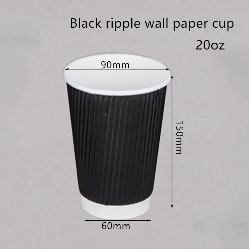Tazza bevente ondulata del caffè della carta kraft di 250gsm 300gsm eliminabile