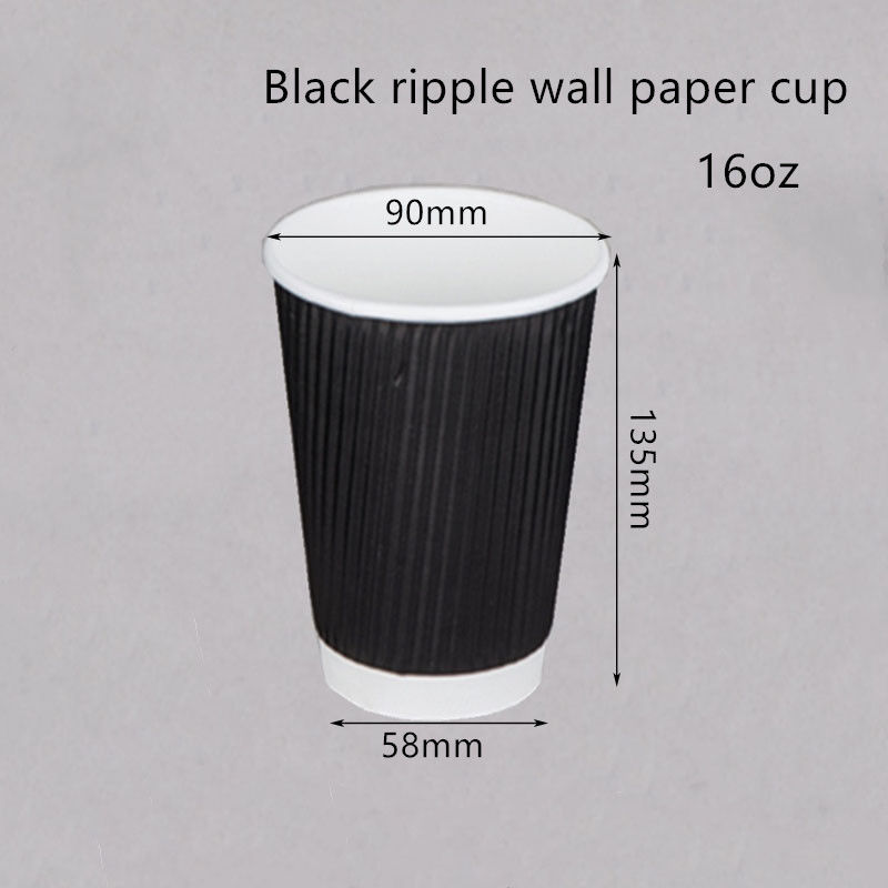 Tazza bevente ondulata del caffè della carta kraft di 250gsm 300gsm eliminabile