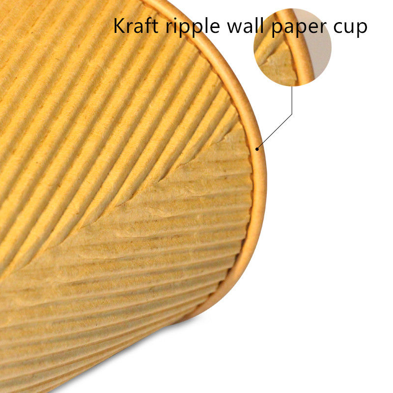 Tazza isolata calda 12 Oz della carta kraft del caffè del cartone biodegradabile eliminabile del bigné