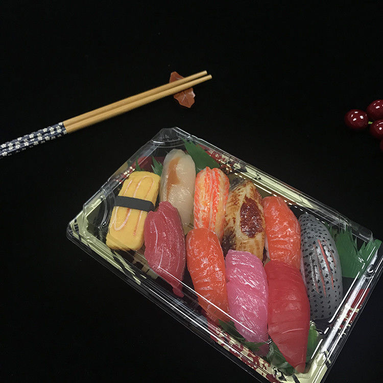 Sushi di plastica Tray Food Grade Disposable del coperchio trasparente