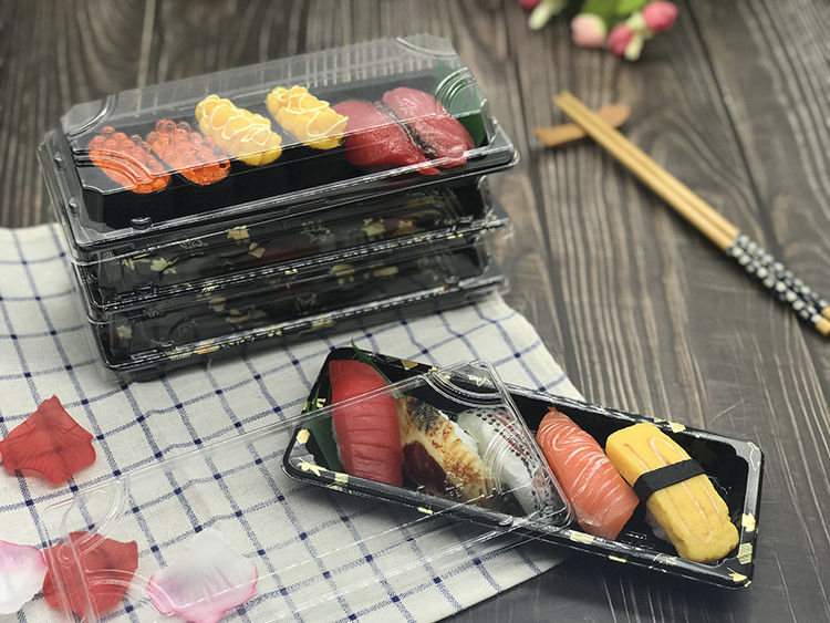 Sushi di plastica Tray Food Grade Disposable del coperchio trasparente