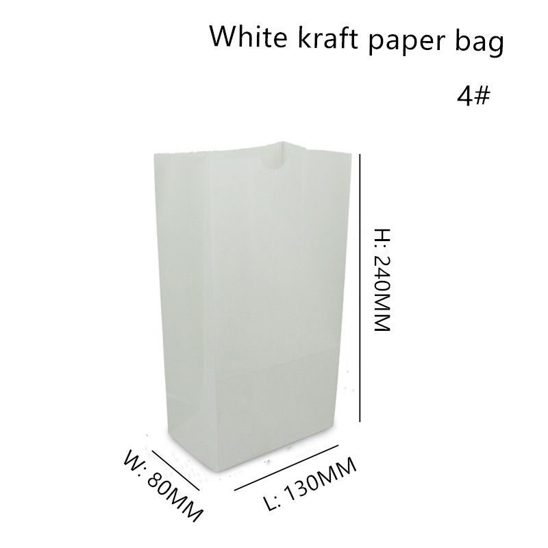 Carta kraft bianca riciclabile Carry Bags For Food Packaging di 60gsm 70gsm