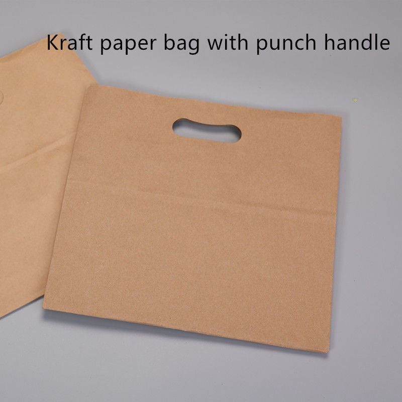 borsa di carta kraft di 80gsm 100gsm 120gsm con la maniglia tagliata
