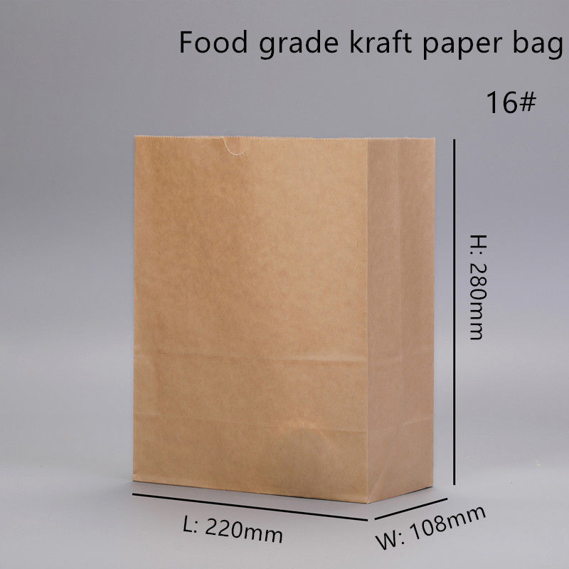 Borse eliminabili del forno di Brown Kraft con il fondo quadrato