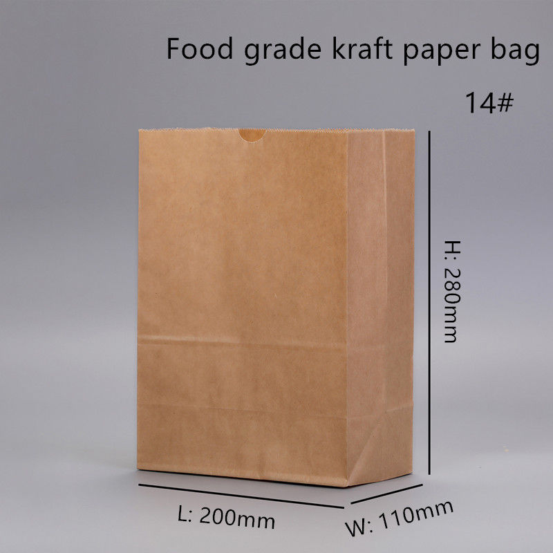 Borse eliminabili del forno di Brown Kraft con il fondo quadrato