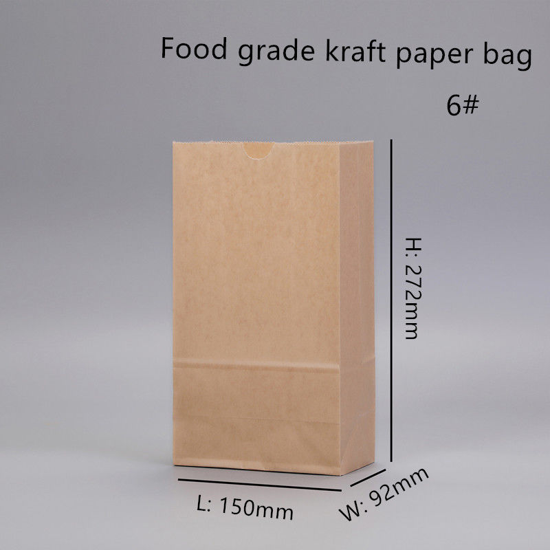 Sacco di carta biodegradabile del forno di ISO9001 Brown