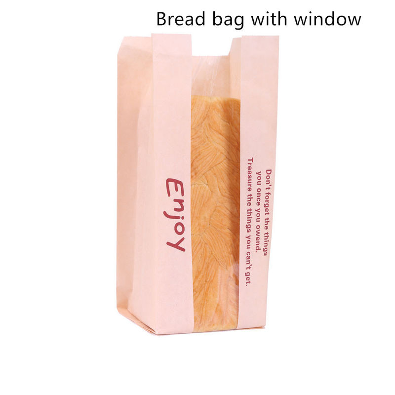 55g la borsa ISO9001 dell'imballaggio di pane del pane tostato di carta patinata con la finestra