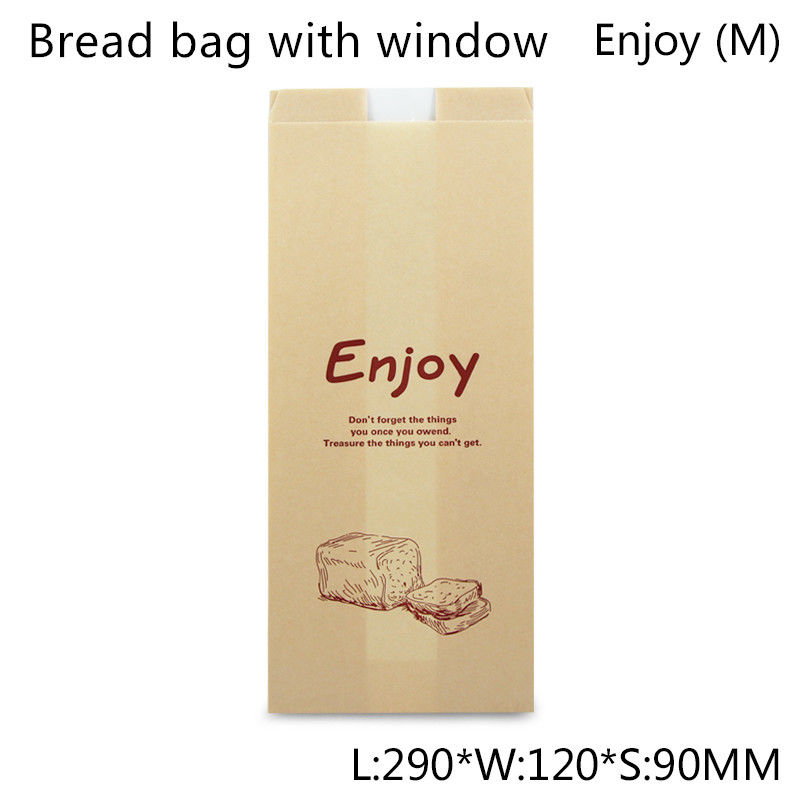 55g la borsa ISO9001 dell'imballaggio di pane del pane tostato di carta patinata con la finestra