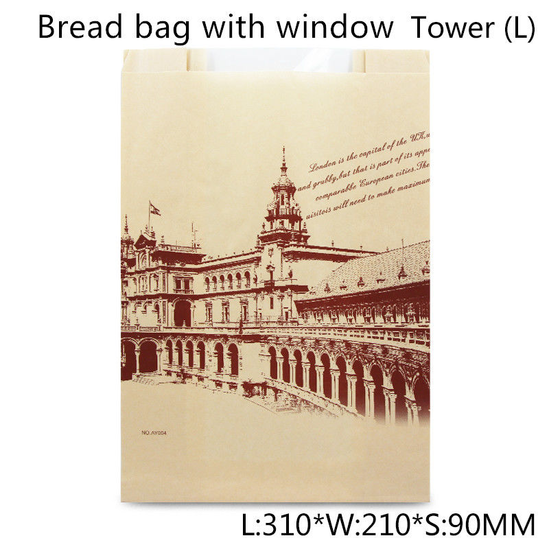 55g la borsa ISO9001 dell'imballaggio di pane del pane tostato di carta patinata con la finestra