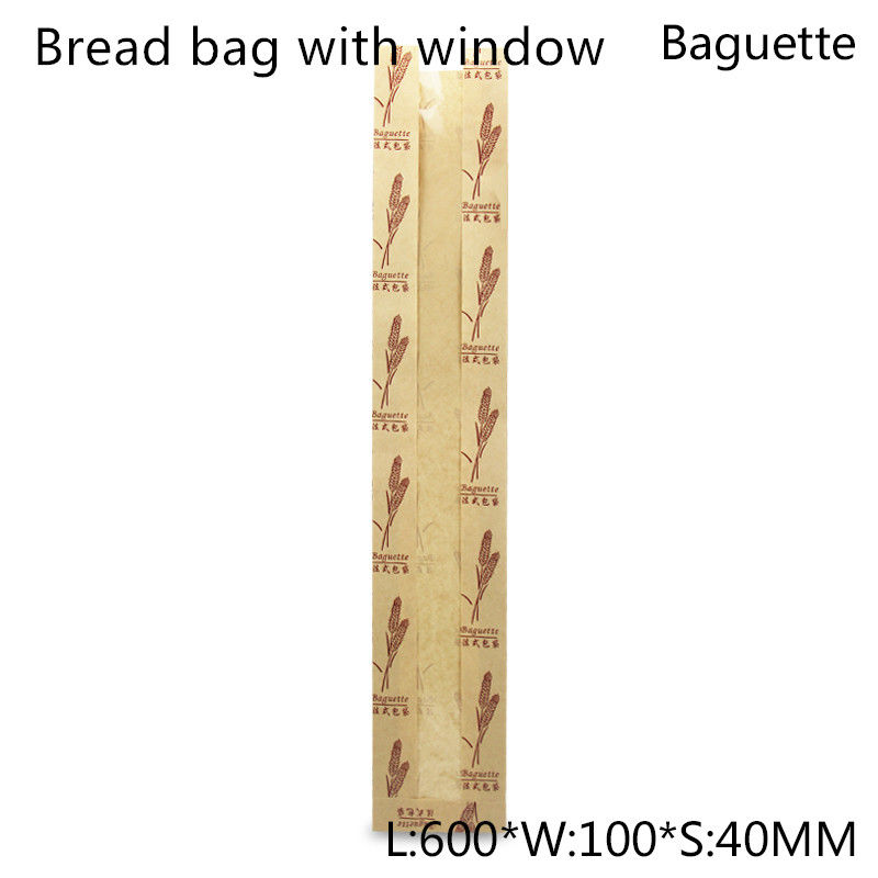Il PE riciclabile ha ricoperto la borsa del pranzo di carta kraft per il pane del pane tostato