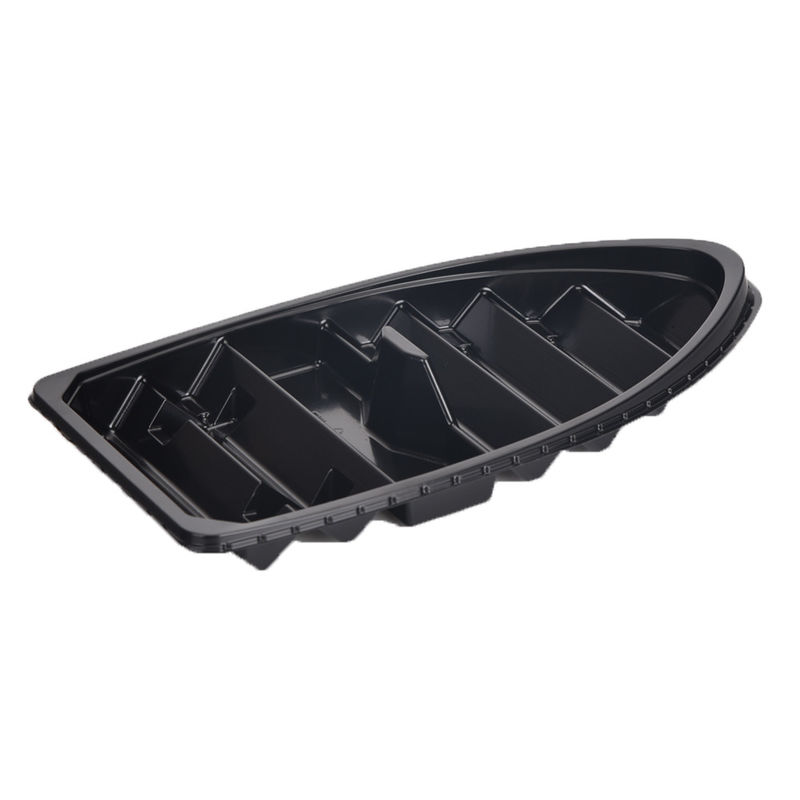 Sushi di plastica Tray Stackable Eco Friendly di PS di forma della barca