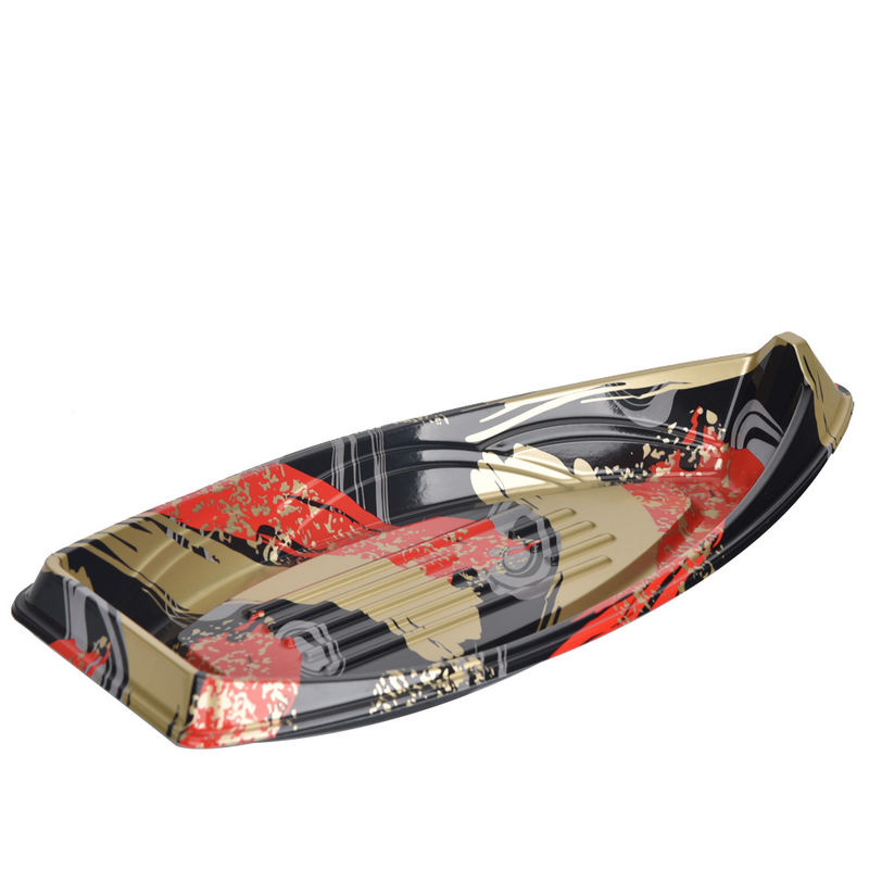 Sushi di plastica Tray Stackable Eco Friendly di PS di forma della barca