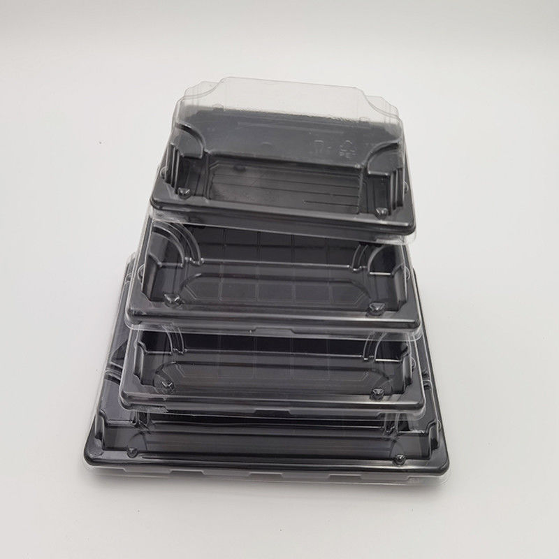 Sushi di plastica eliminabili Tray With Transparent Lid di PS