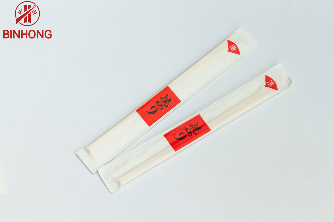 Bastoncini di bambù eliminabili stampati imballati con carte pieni di 21cm