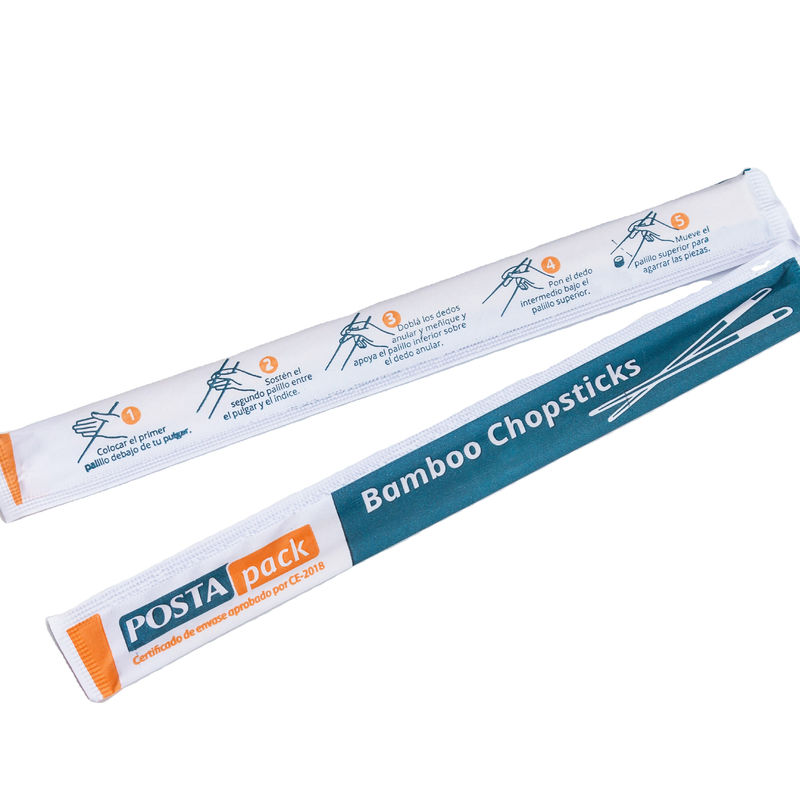 Bacchette di bambù naturali Eco Frindly Sushi Stick con pacchetto di carta