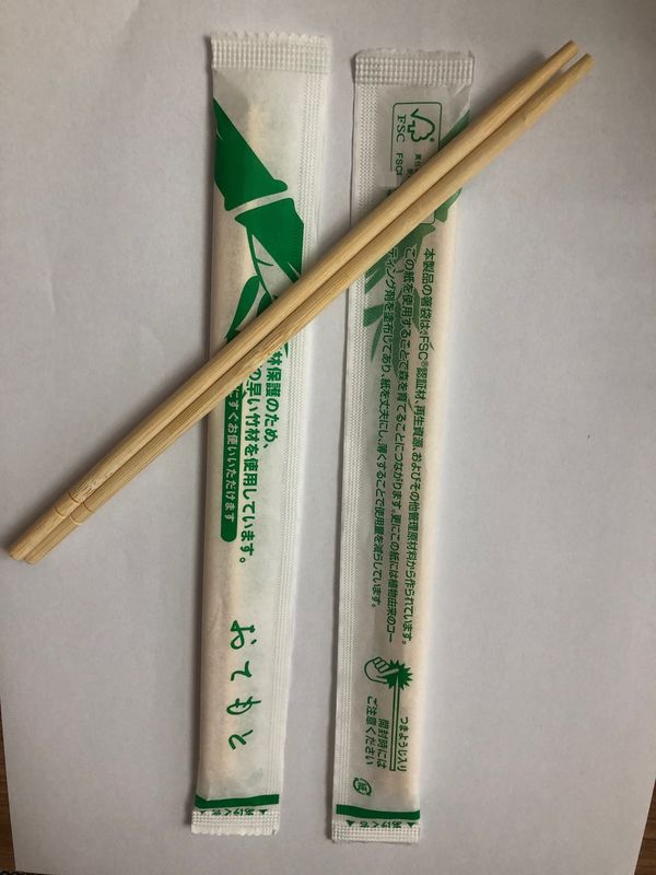 Logo su ordinazione di bambù d'imballaggio di carta di Logo Bamboo Twins Chopsticks With