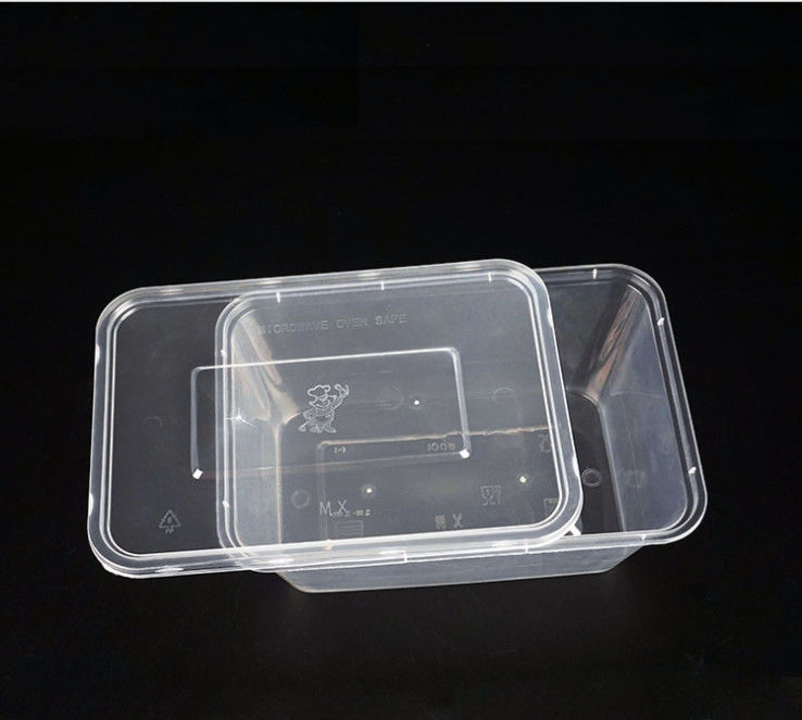La plastica eliminabile dei pp porta via la scatola Microwavable con il coperchio
