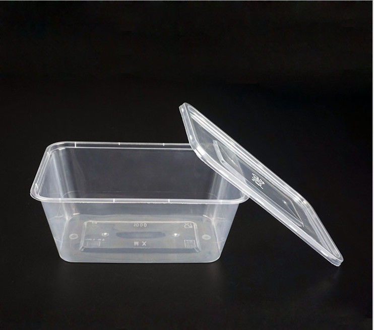 La plastica eliminabile dei pp porta via la scatola Microwavable con il coperchio