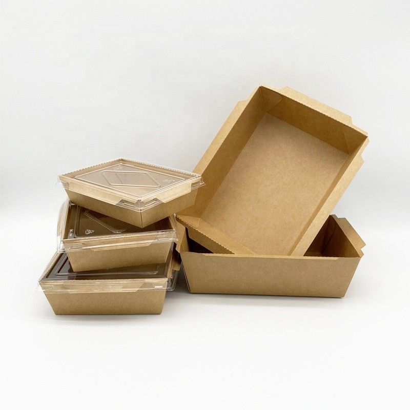 Contenitori di carta eliminabili impermeabili al grasso per portare via alimento preciso