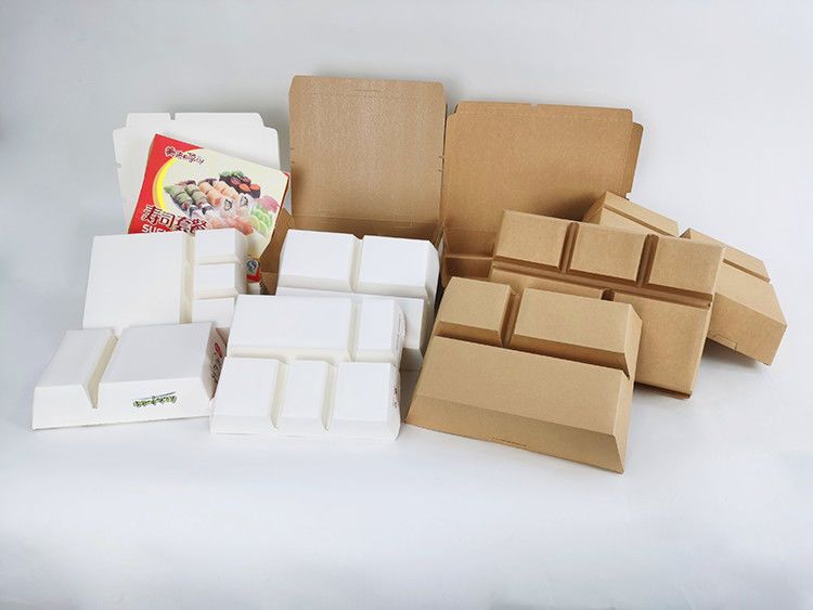 Contenitori asportabili biodegradabili di carta kraft eliminabili con il compartimento
