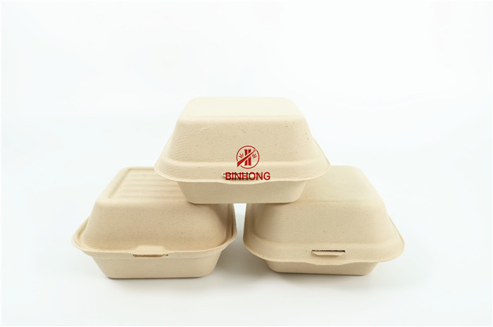 Eliminabile biodegradabile della scatola di Straw Takeaway Food Container Burger del grano