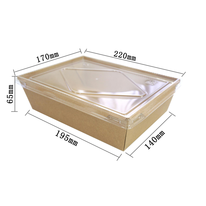 Contenitore stampato Delicatessen Food Takeaway Cartone Kraft Lunch Box