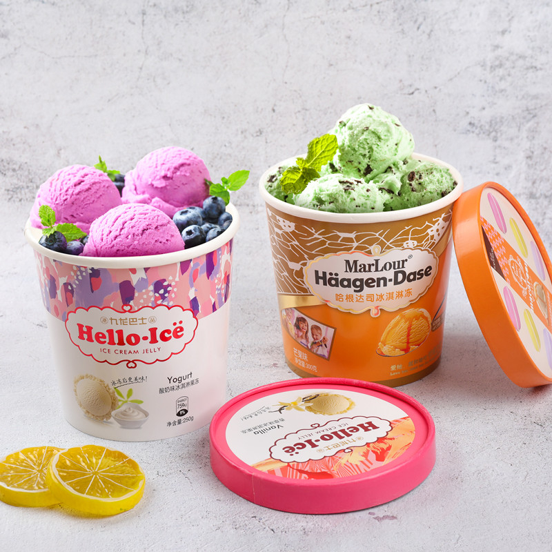 PLA eliminabile della tazza di carta del gelato che ricopre imballaggio biodegradabile del yogurt