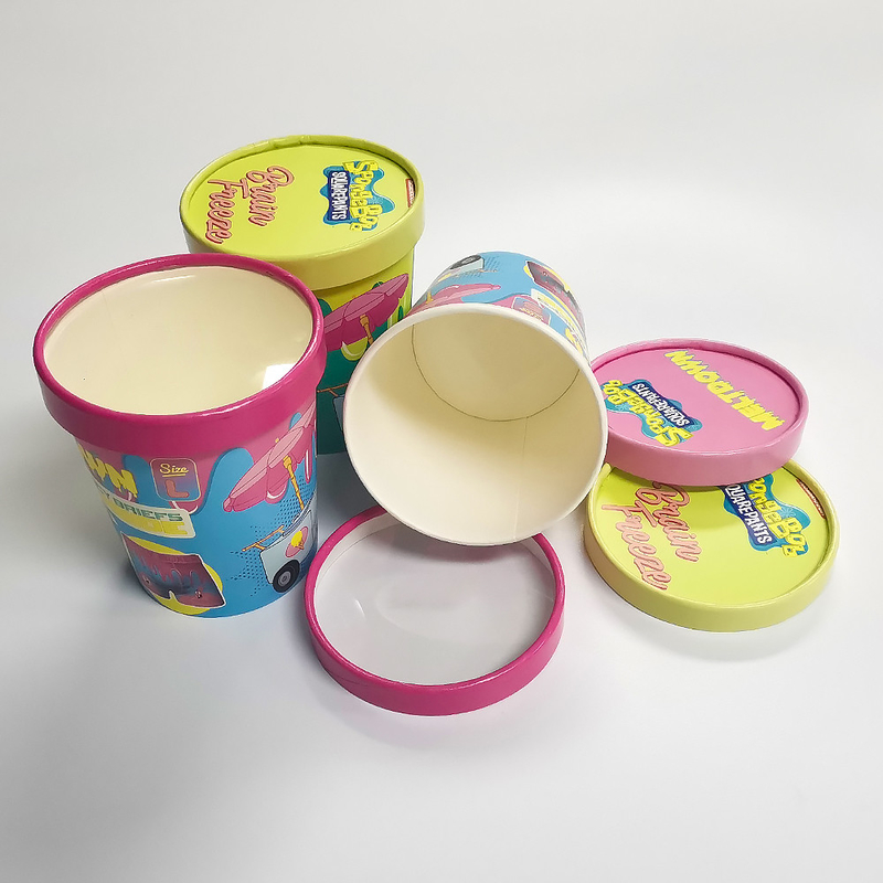 Tazza a parete semplice 7oz biodegradabile 32oz del gelato di carta kraft