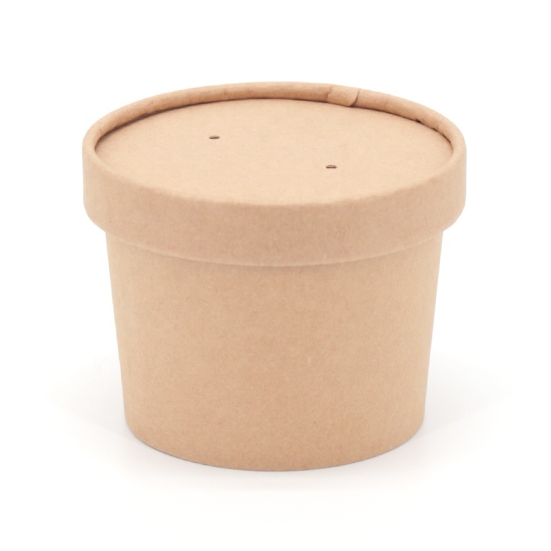 Tazza su ordinazione del dessert alla panna del ghiaccio di carta da stampa con il coperchio