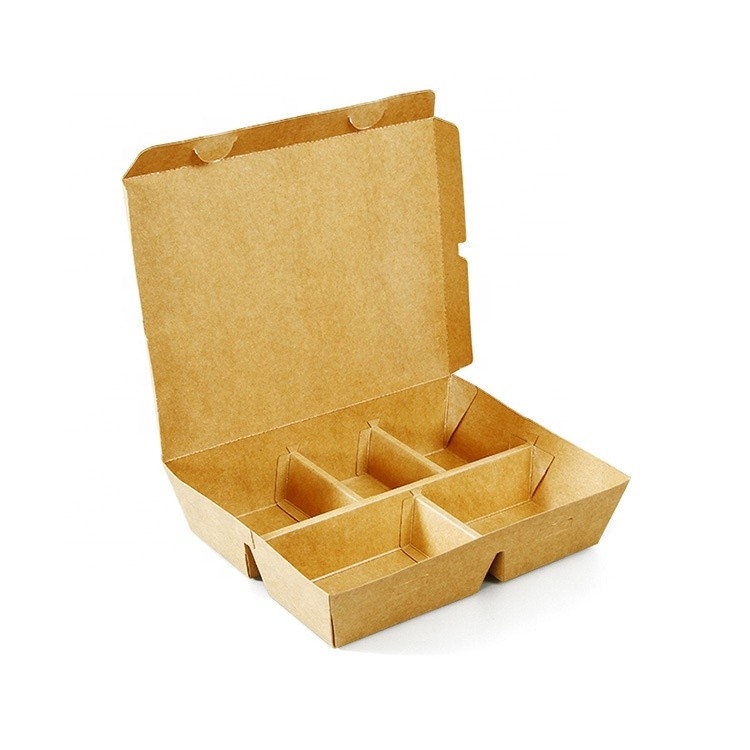 Eliminabile porti via l'alimento di carta piegato di Bento Lunch Box For Fast del compartimento