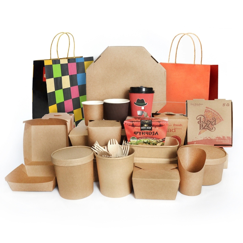 Lunch Box monouso in carta patinata personalizzata Bento Box per ristorante per uso alimentare