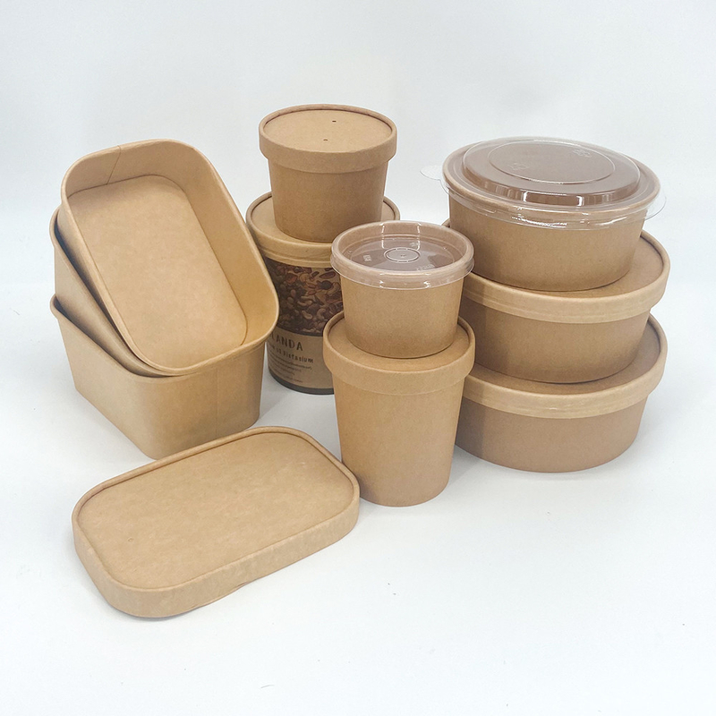 Lunch Box monouso in carta patinata personalizzata Bento Box per ristorante per uso alimentare
