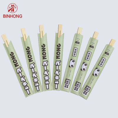 Bastoncini di bambù eliminabili dei GEMELLI di 24CM con la metà di Binhongbamboo imballato con carte